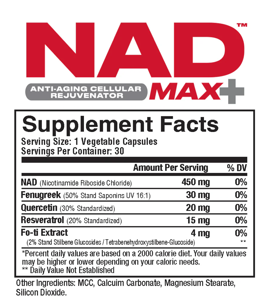 Metabolic Nutrition | NAD Max+ | 30 servings