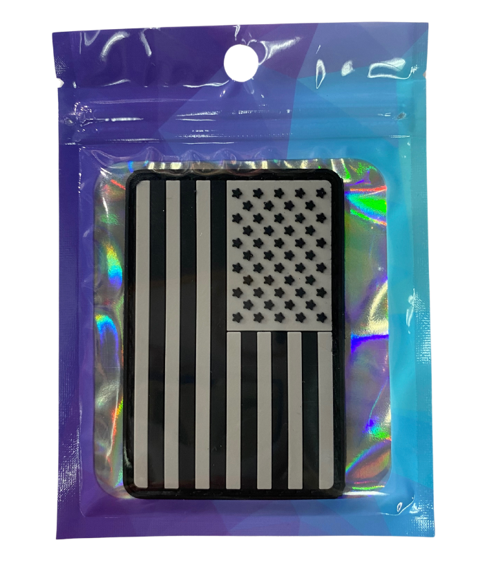 Grey and Black American Flag | Patch