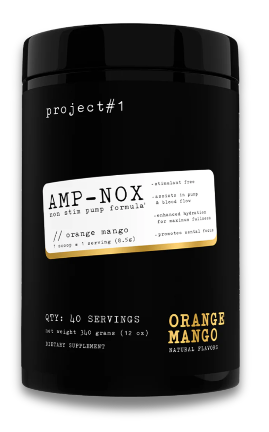 Project #1 | Amp-Nox Pre Workout | Non Stim (40 servings)