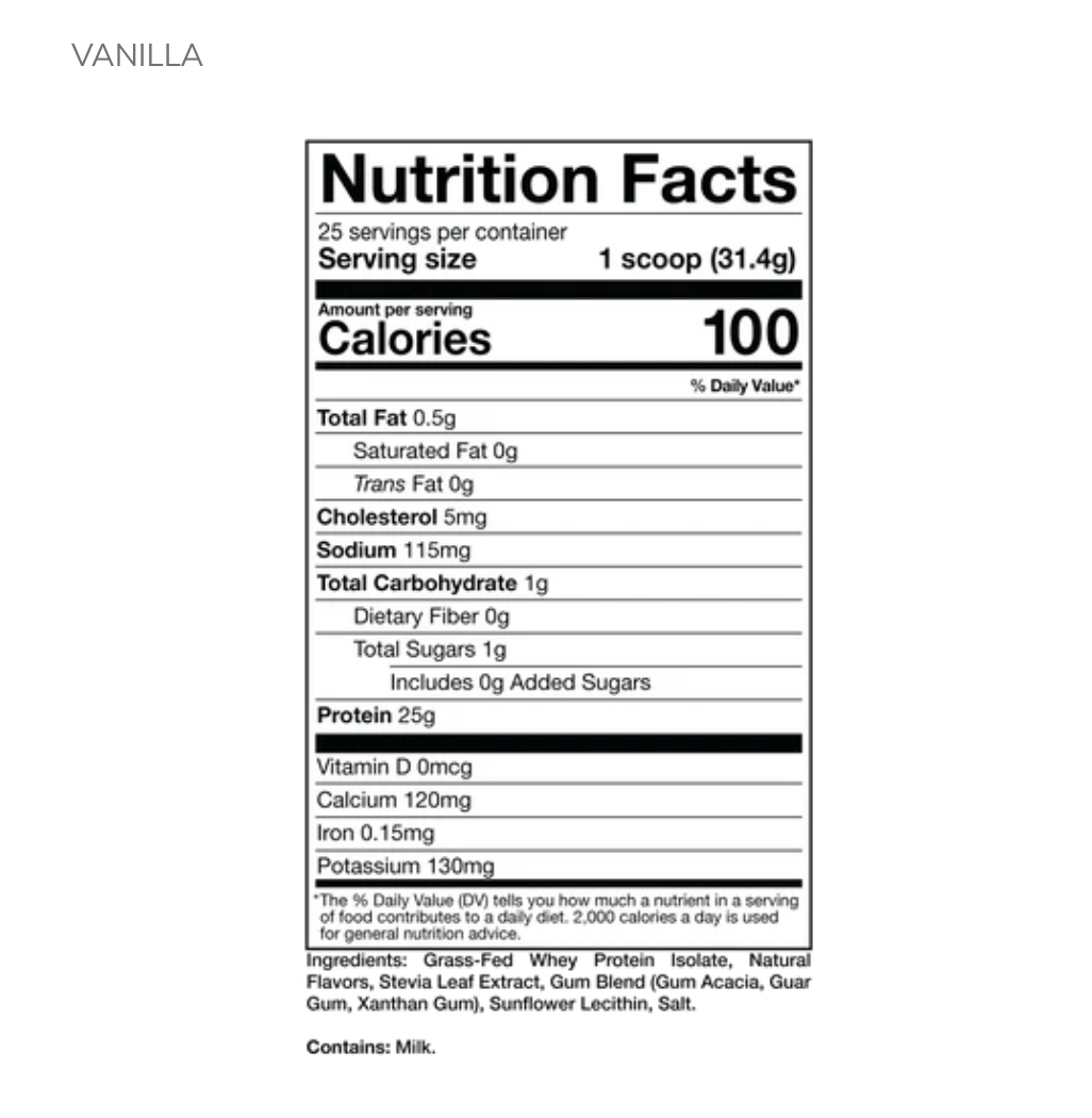 Raw Nutrition | Grass Fed Whey | Isolate Protein