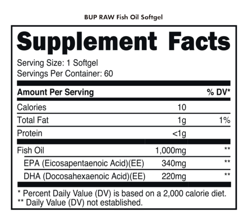 Bucked Up | Fish Oil | 60 servings