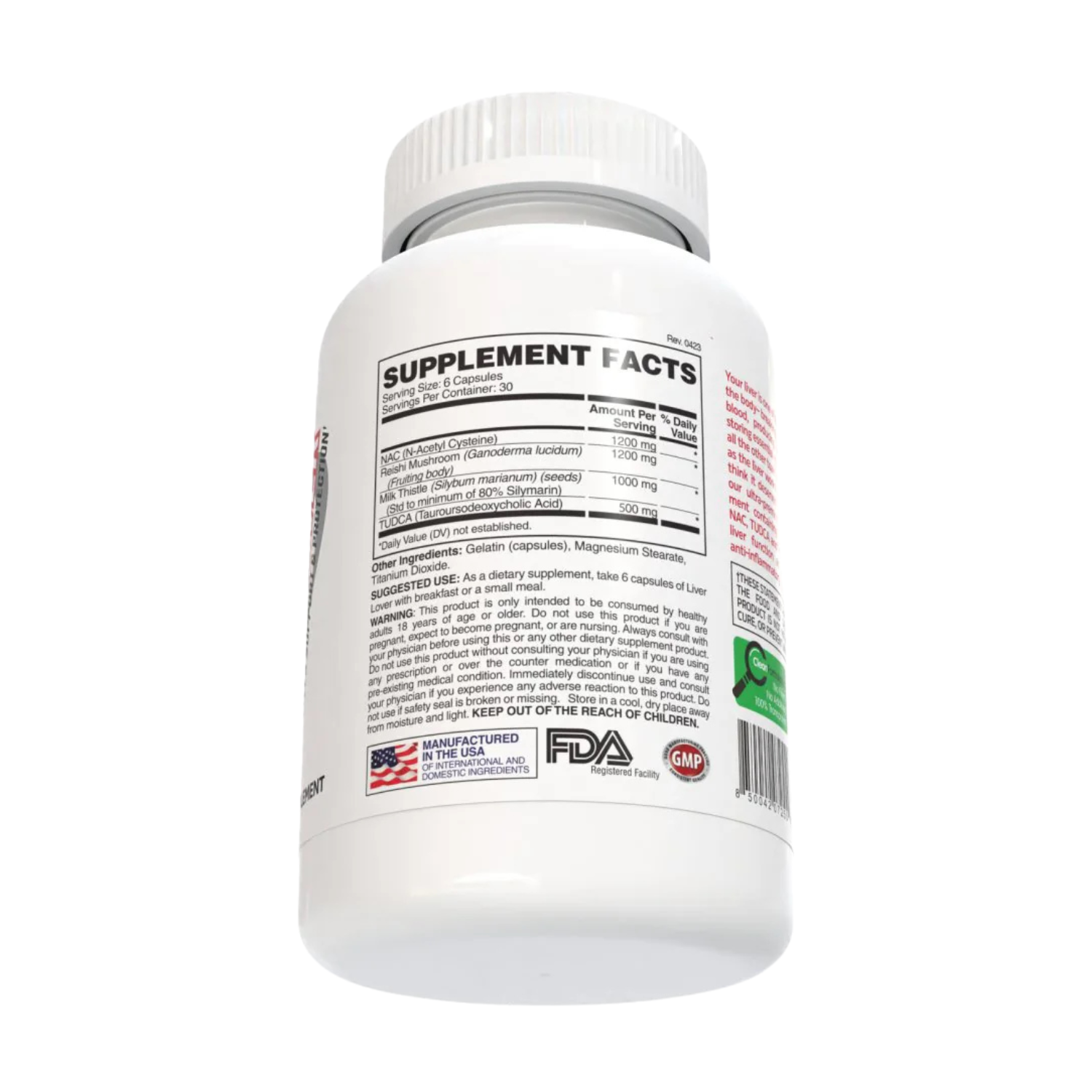 Apollon Liver Lover Daily Liver Support Capsules 30 Servings Supplement Facts - For Physique athletes in long | Nutrastop