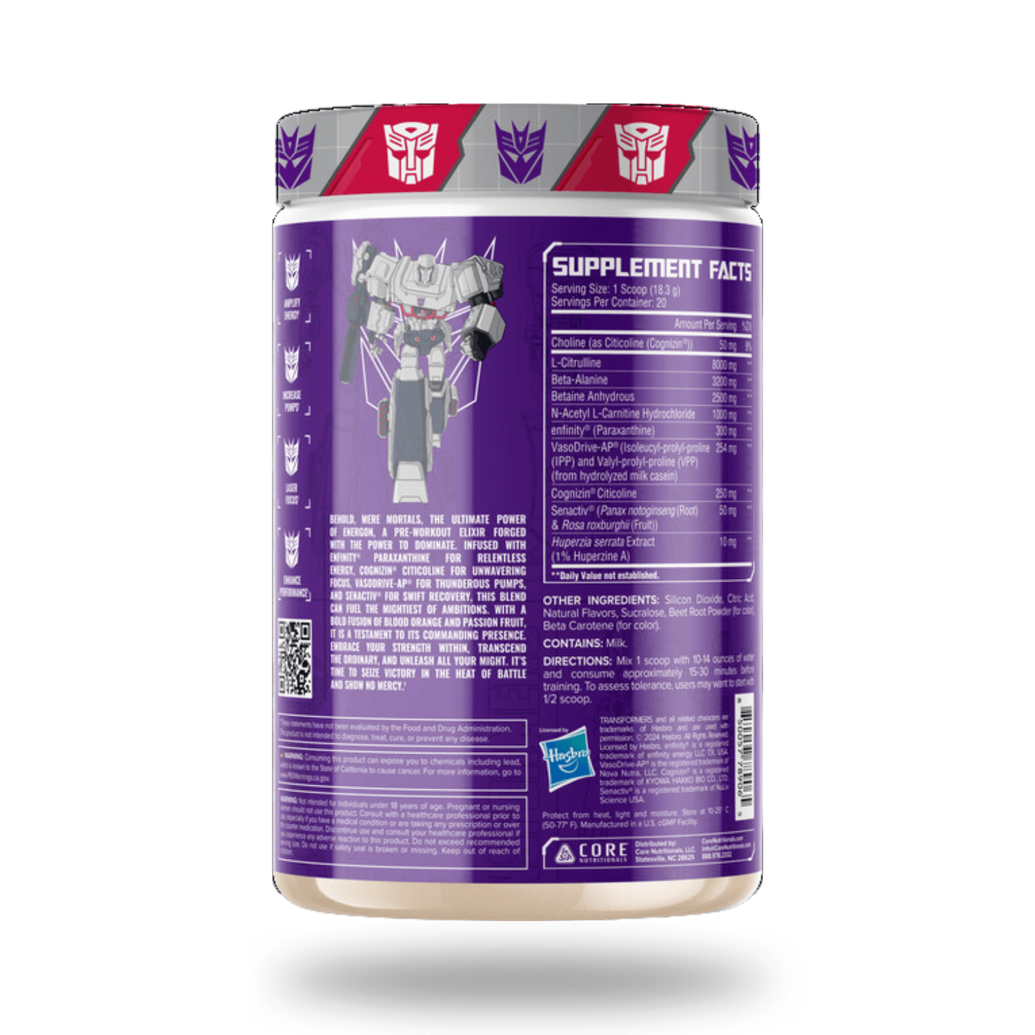 Core Nutritionals | Energon Pre-Workout | Transformers Edition