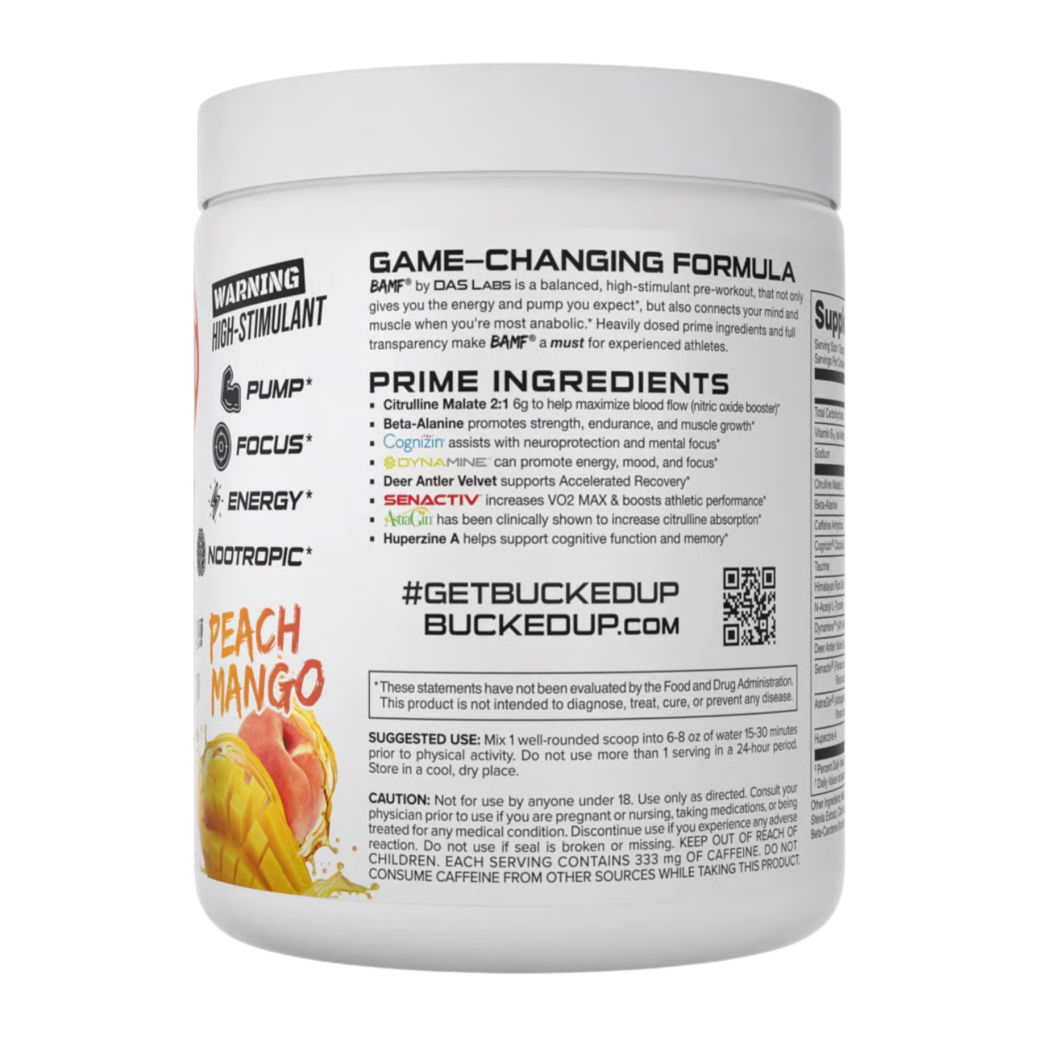 Bucked Up | Natural Pre | 30 Servings - Product Image | Nutrastop