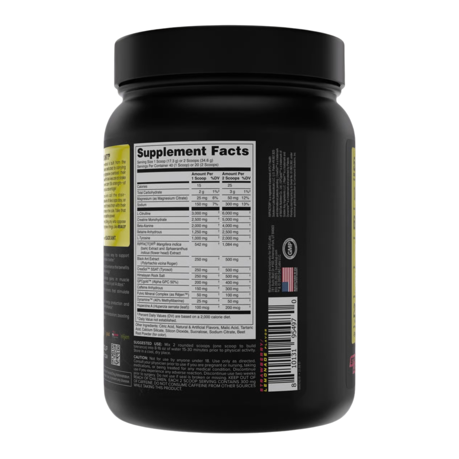 Bucked Up | Black Ant - Back Panel | Nutrastop