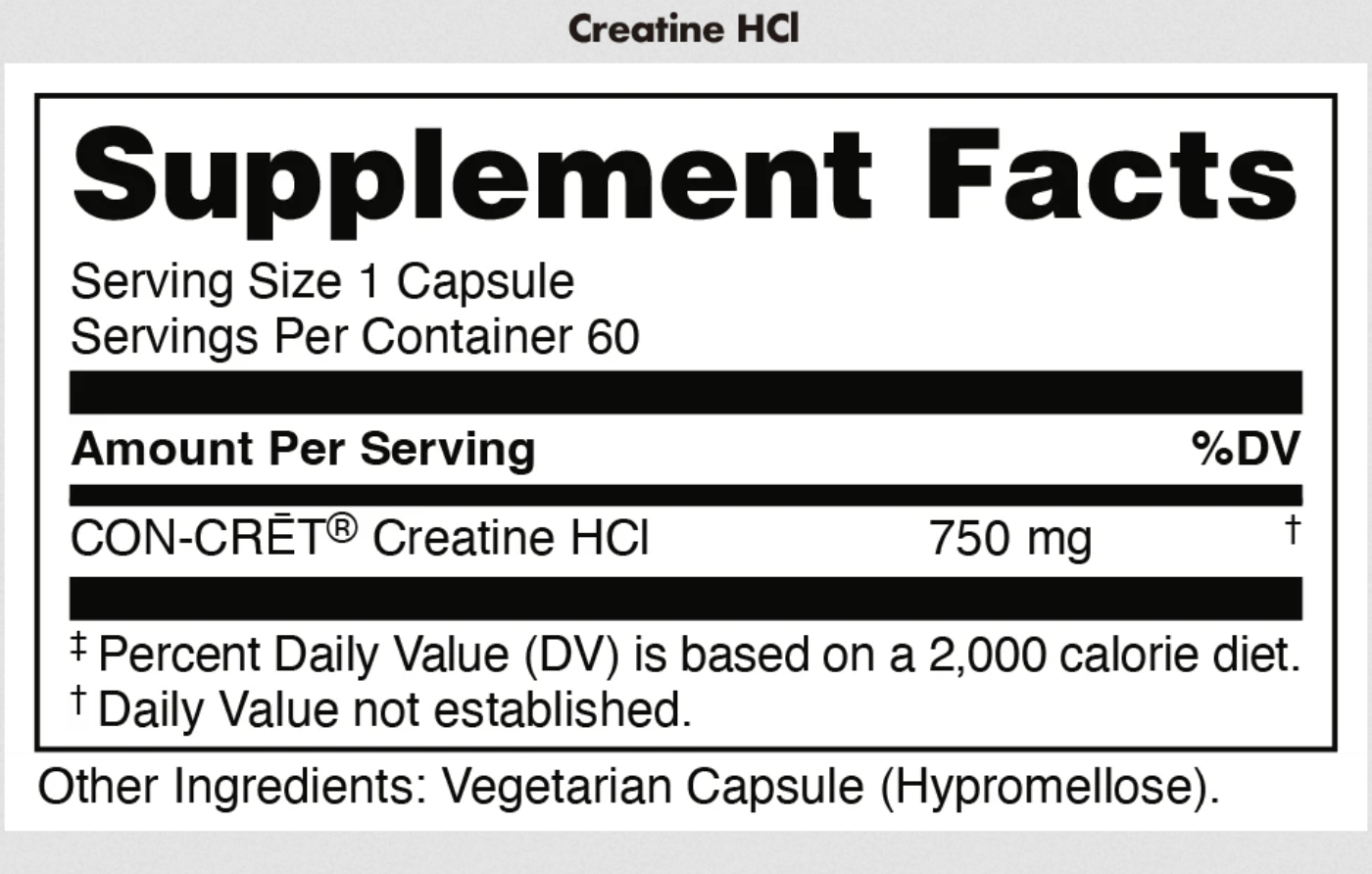Bucked Up Bucked Up | Essentials | Creatine HCl Capsules - Package Detail | Nutrastop