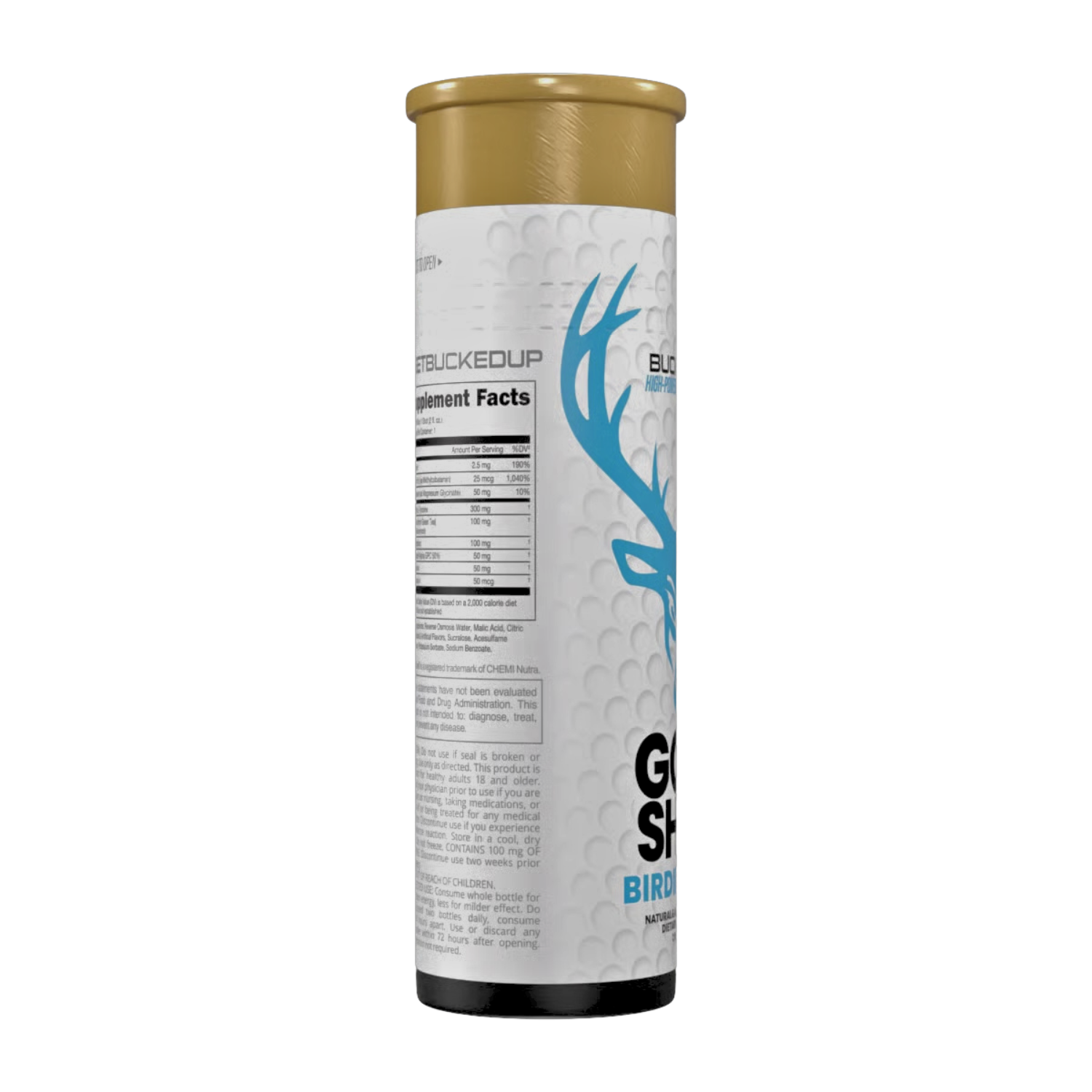 Bucked Up | Golf Shot | 30 Servings - Supplement Facts | Nutrastop