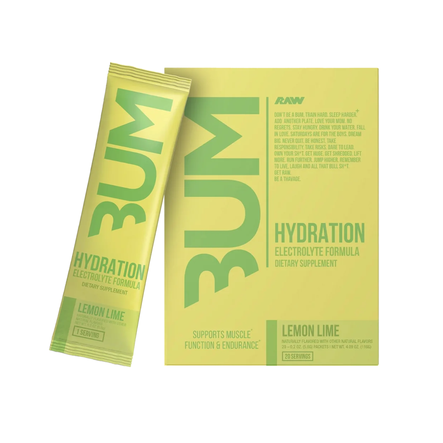 Raw | BUM Hydration | Electrolyte Formula