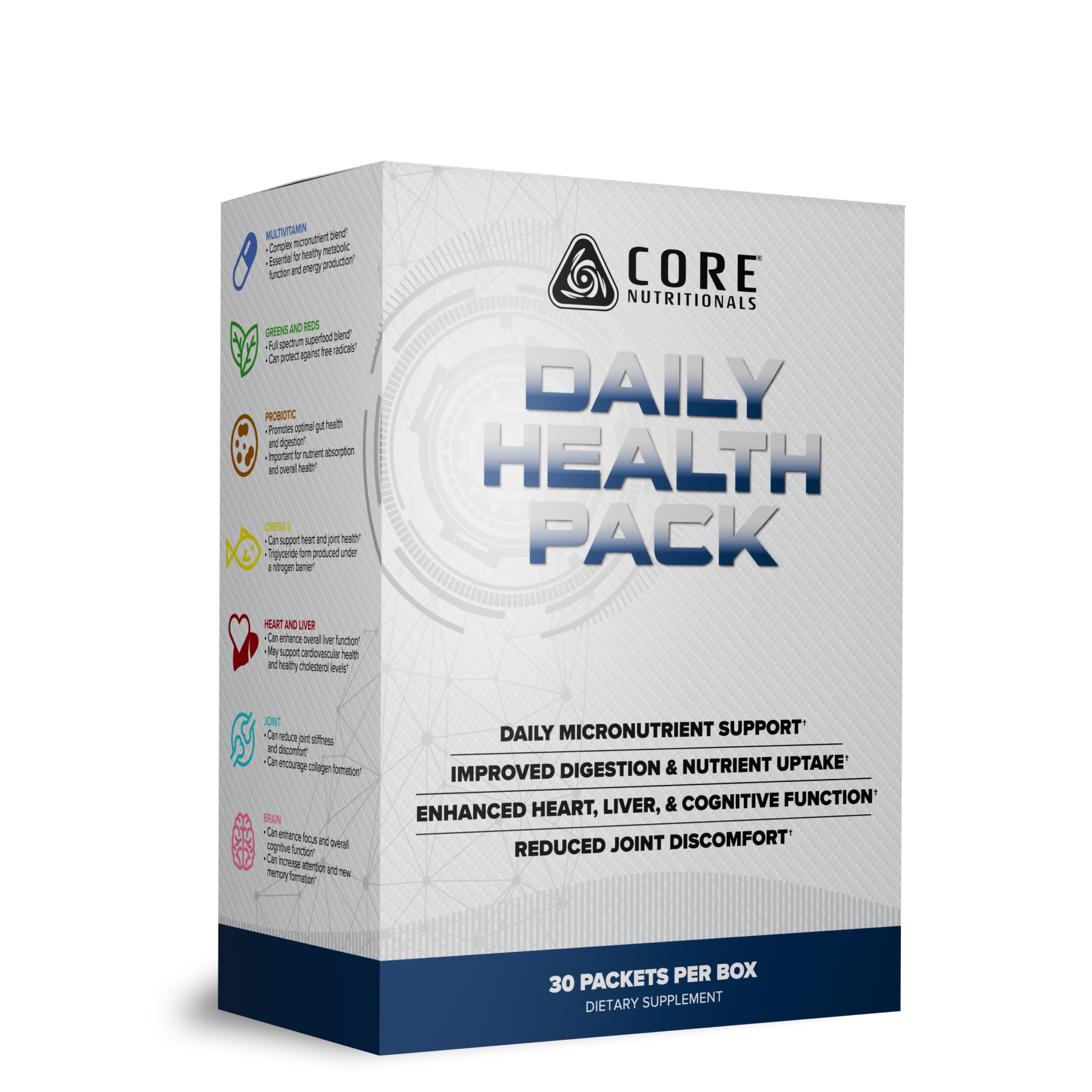 Core Nutritionals | Daily Health Pack - In Action | Nutrastop