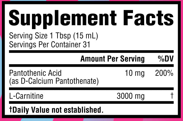 Core Nutritionals | Liquid L-Carnitine 3000 | Metabolism Support