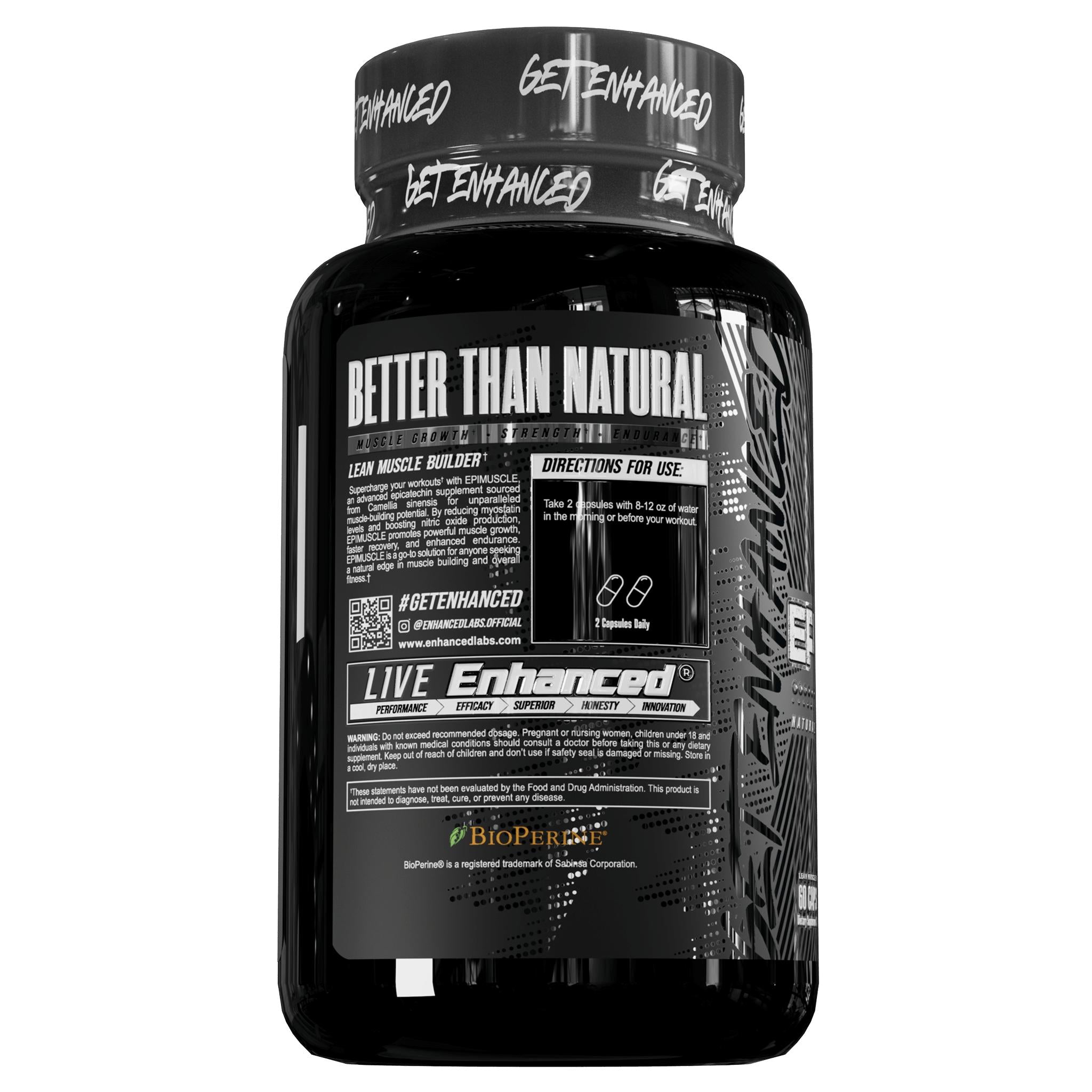 Enhanced | Epimuscle | 60 Capsules - In Action | Nutrastop