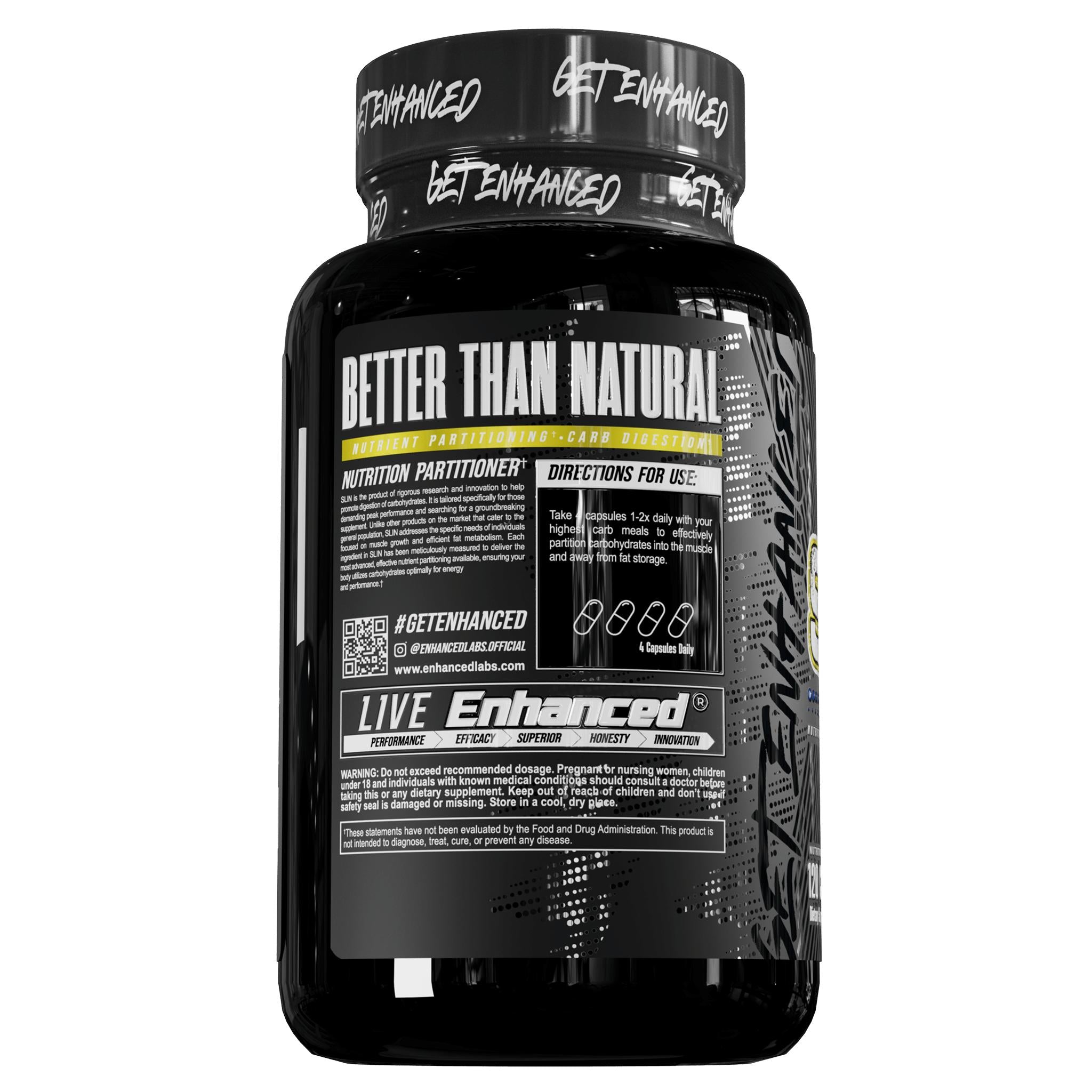 Enhanced | Slin (Carbs Into Muscle) 120 ct. - In Action | Nutrastop