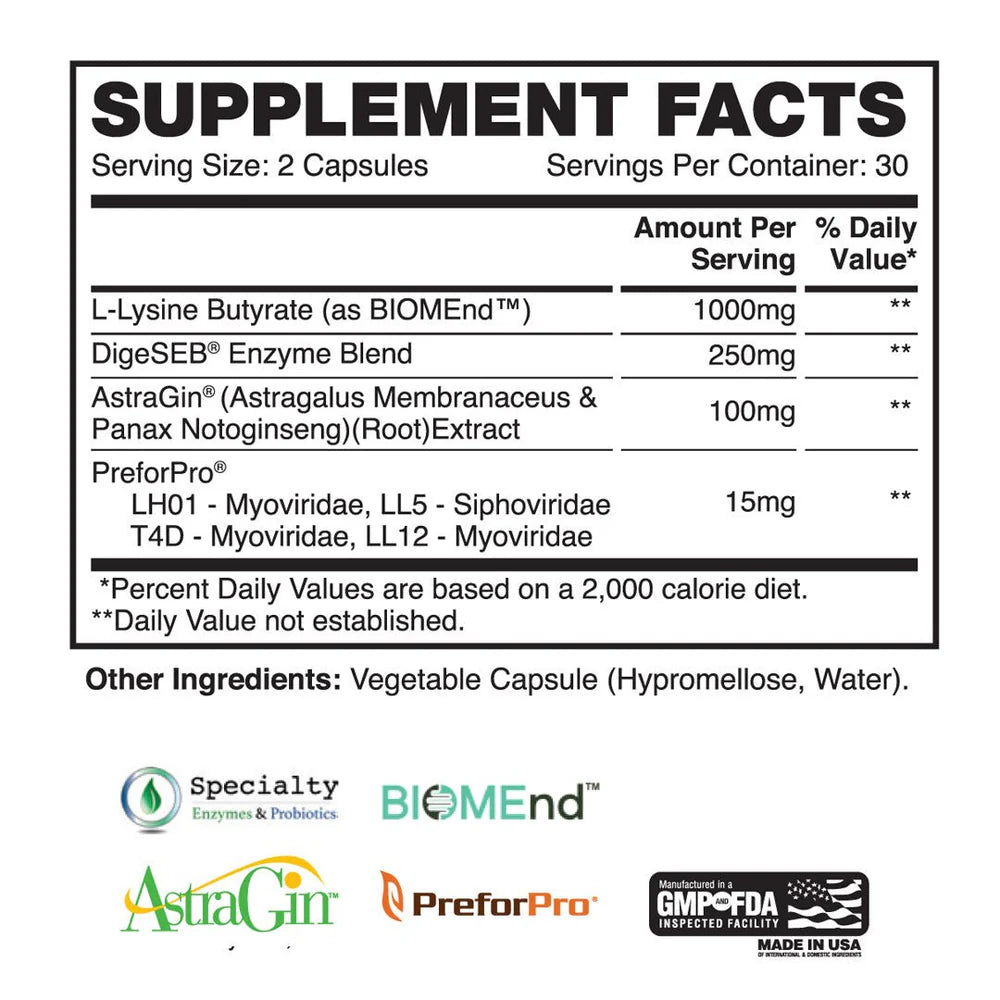 Apollon Gut Glory Prebiotic Postbiotic Synbiotic Gut Support 30 Servings Supplement Facts - For Lifters | Nutrastop