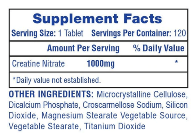 Hi-Tech Pharmaceuticals Creatine Nitrate 1000mg 120 Tablets - In Action | Nutrastop