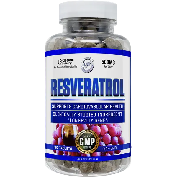 Hi-Tech Pharmaceuticals Resveratrol 500mg 90CT - In Action | Nutrastop