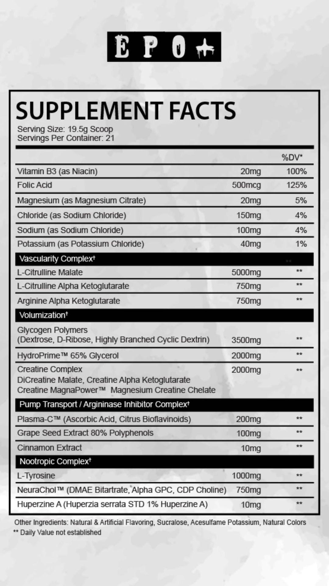 Afterdark | EPO+ Neural Pump | Stim Free Pre