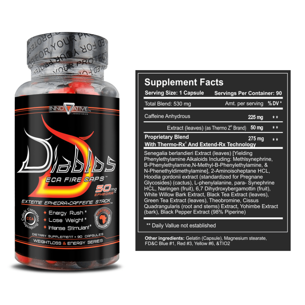 Innovative Labs | Diablos 90 Caps - In Action | Nutrastop