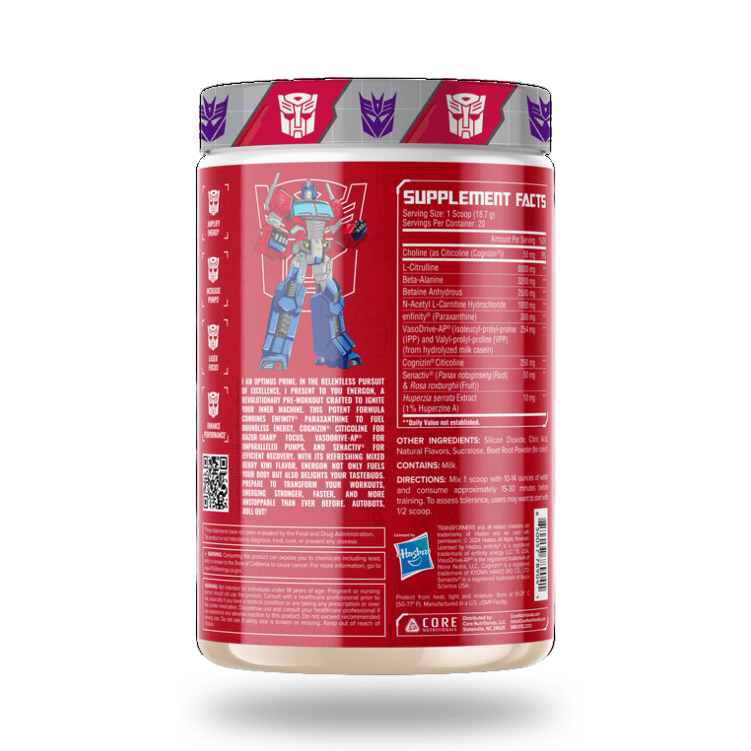 Core Nutritionals | Energon Pre-Workout | Transformers Edition