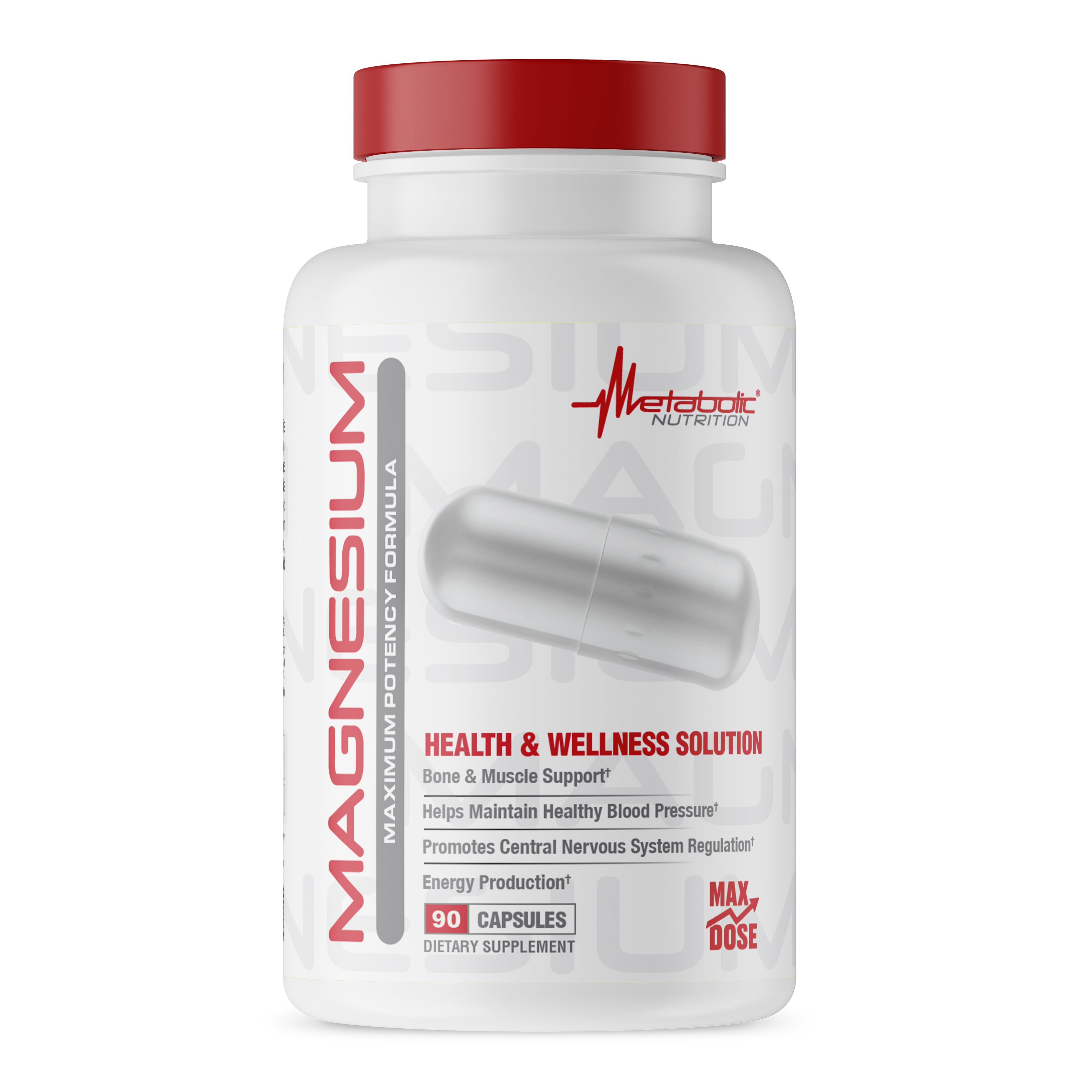 Metabolic Nutrition | Magnesium Capsules | Pure Mineral Extract - In Action | Nutrastop