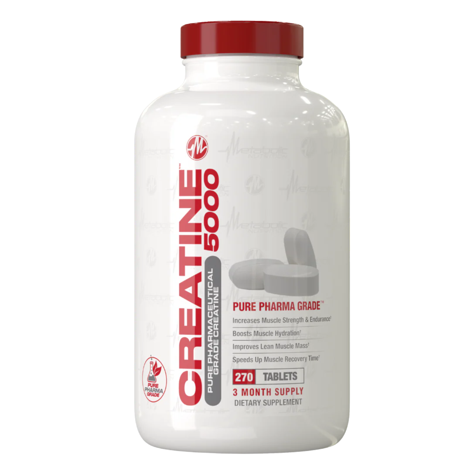 Metabolic Nutrition Metabolic Nutrition | Creatine 5000 Tablets - Back View | Nutrastop
