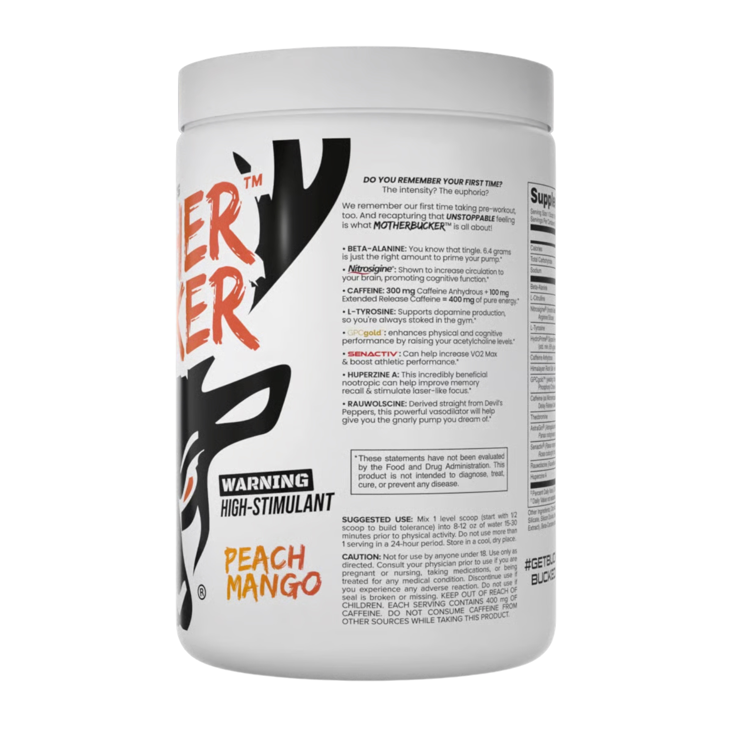 Bucked Up | Natural Pre | 30 Servings - Product Image | Nutrastop