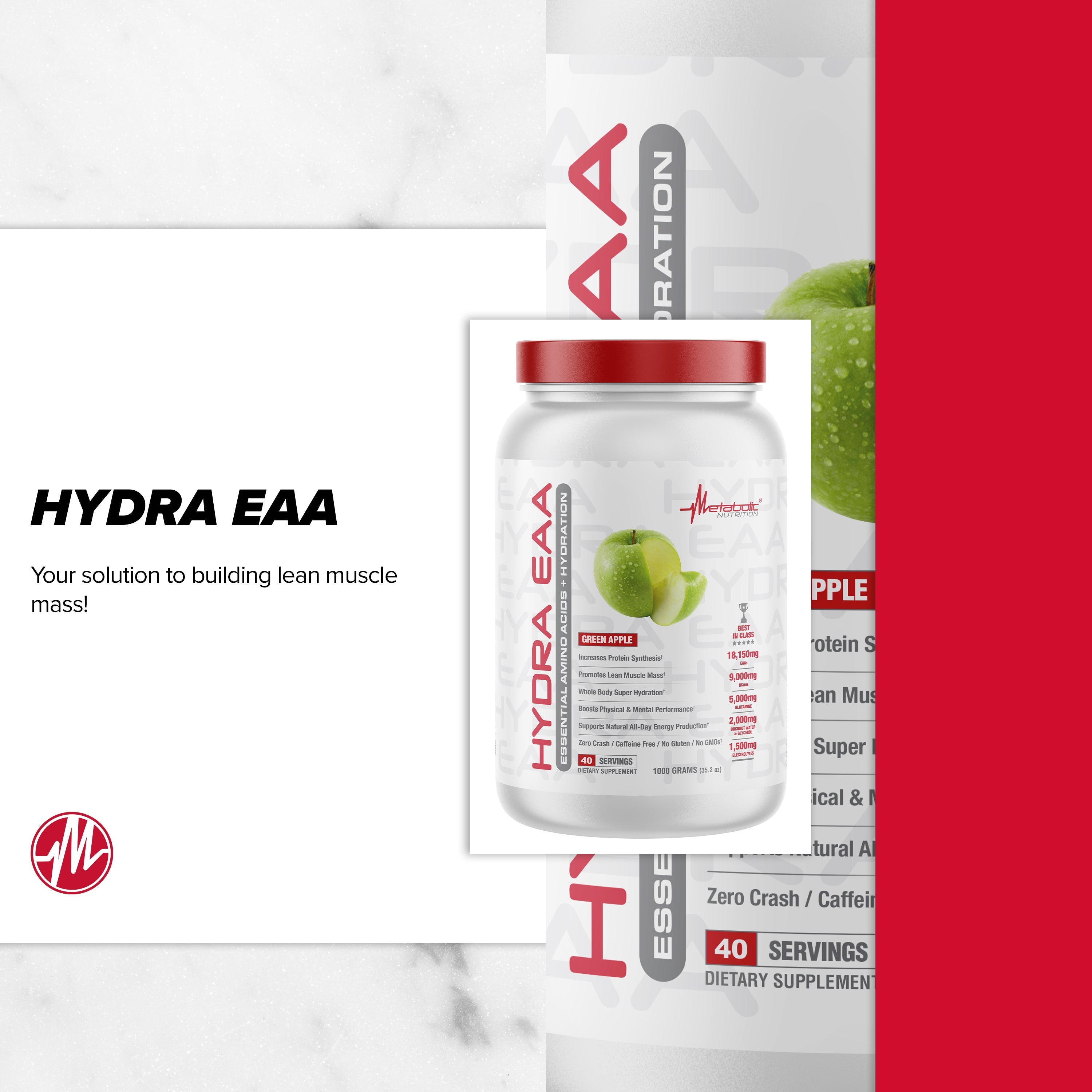 Metabolic Nutrition | Hydra EAA | Essential Amino Acid + Hydration - In Action | Nutrastop