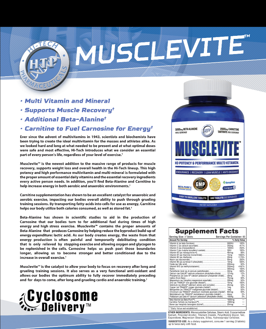 Hi-Tech Pharmaceuticals | Musclevite | Performance Multivitamin