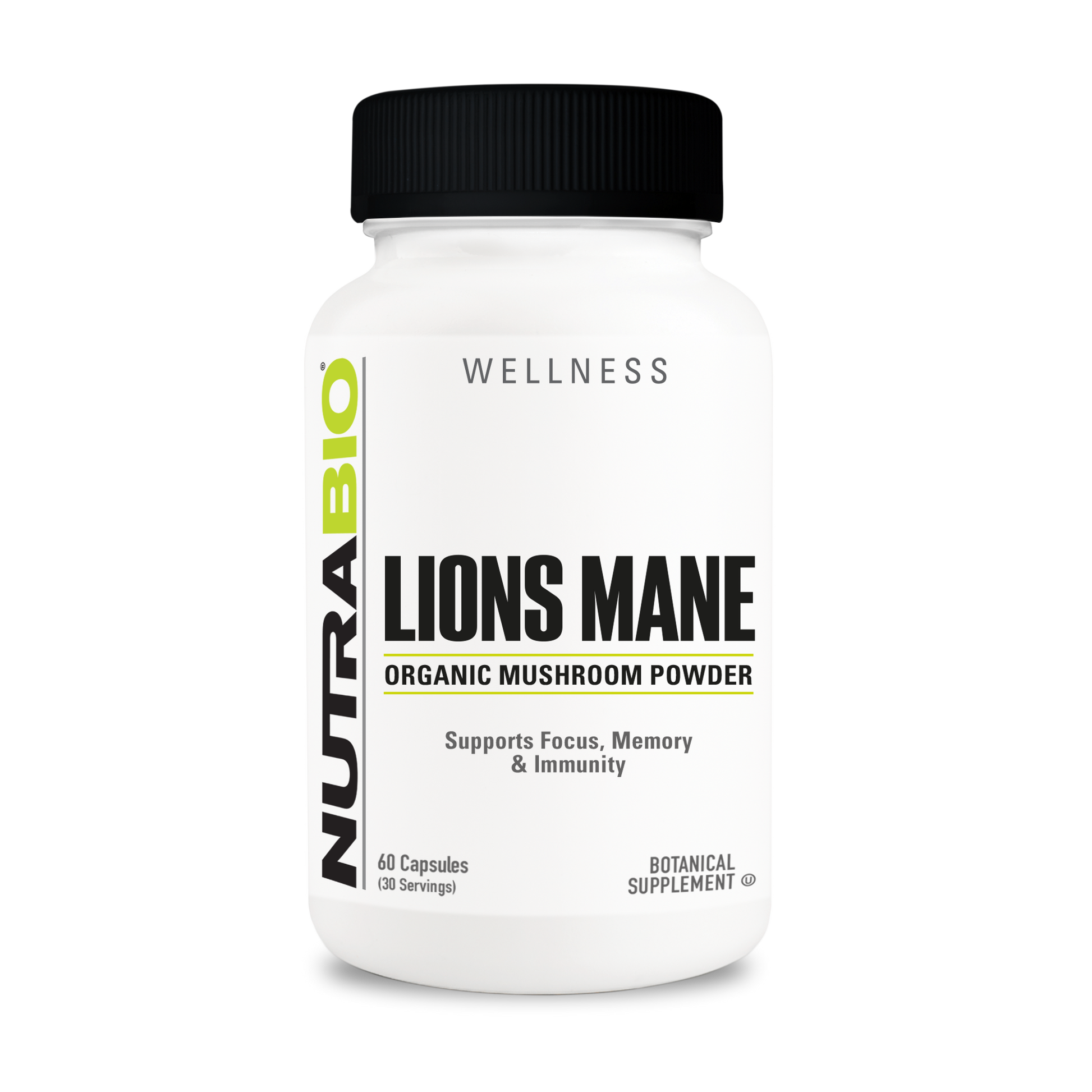 NutraBio | Lions Mane | 500mg - In Action | Nutrastop