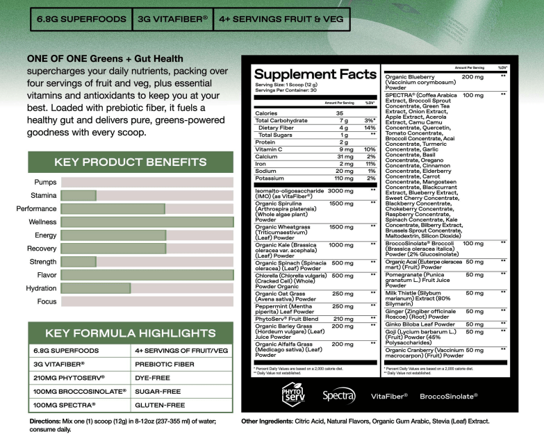 ONE of ONE | Greens + Gut Heath | By Floyd Mayweather - In Action | Nutrastop
