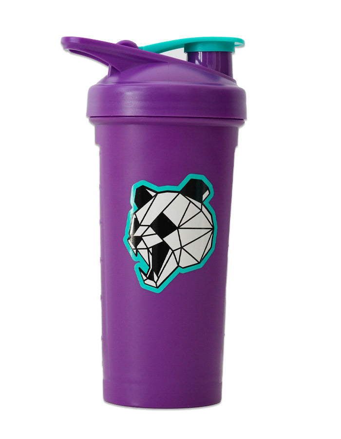 Panda Supps | Purple & Blue Angry Panda Head | Shaker - In Action | Nutrastop