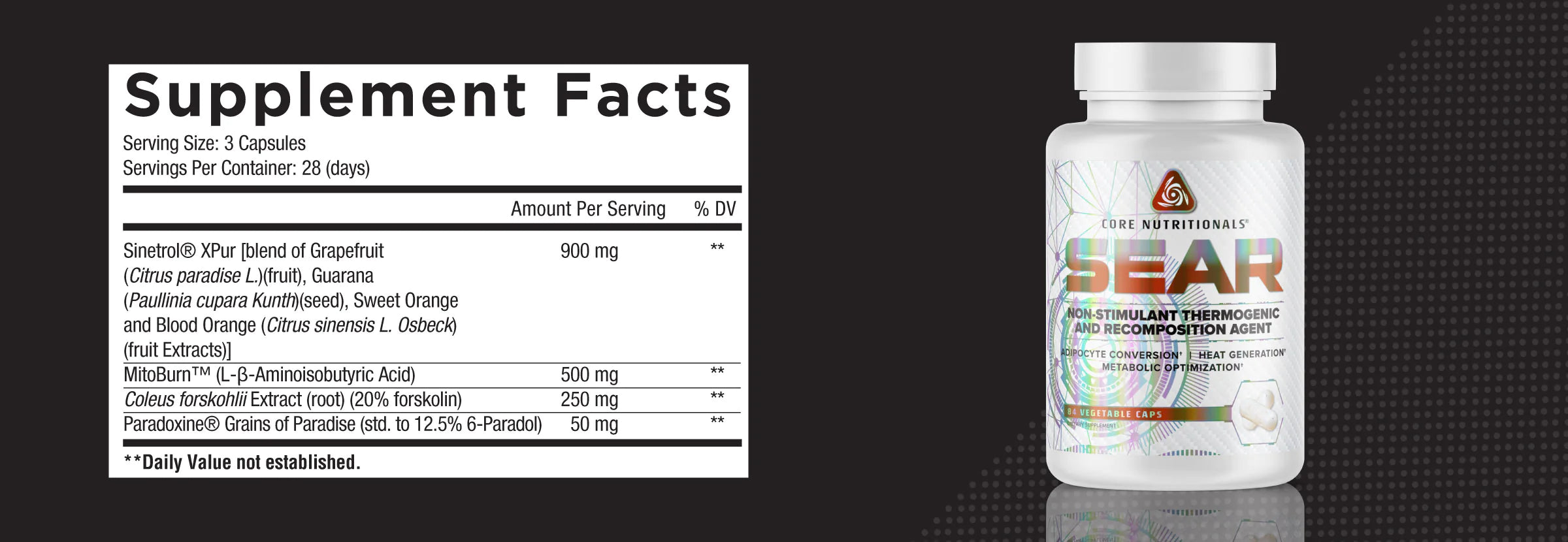 Core Nutritionals | Sear | Non-stim thermo