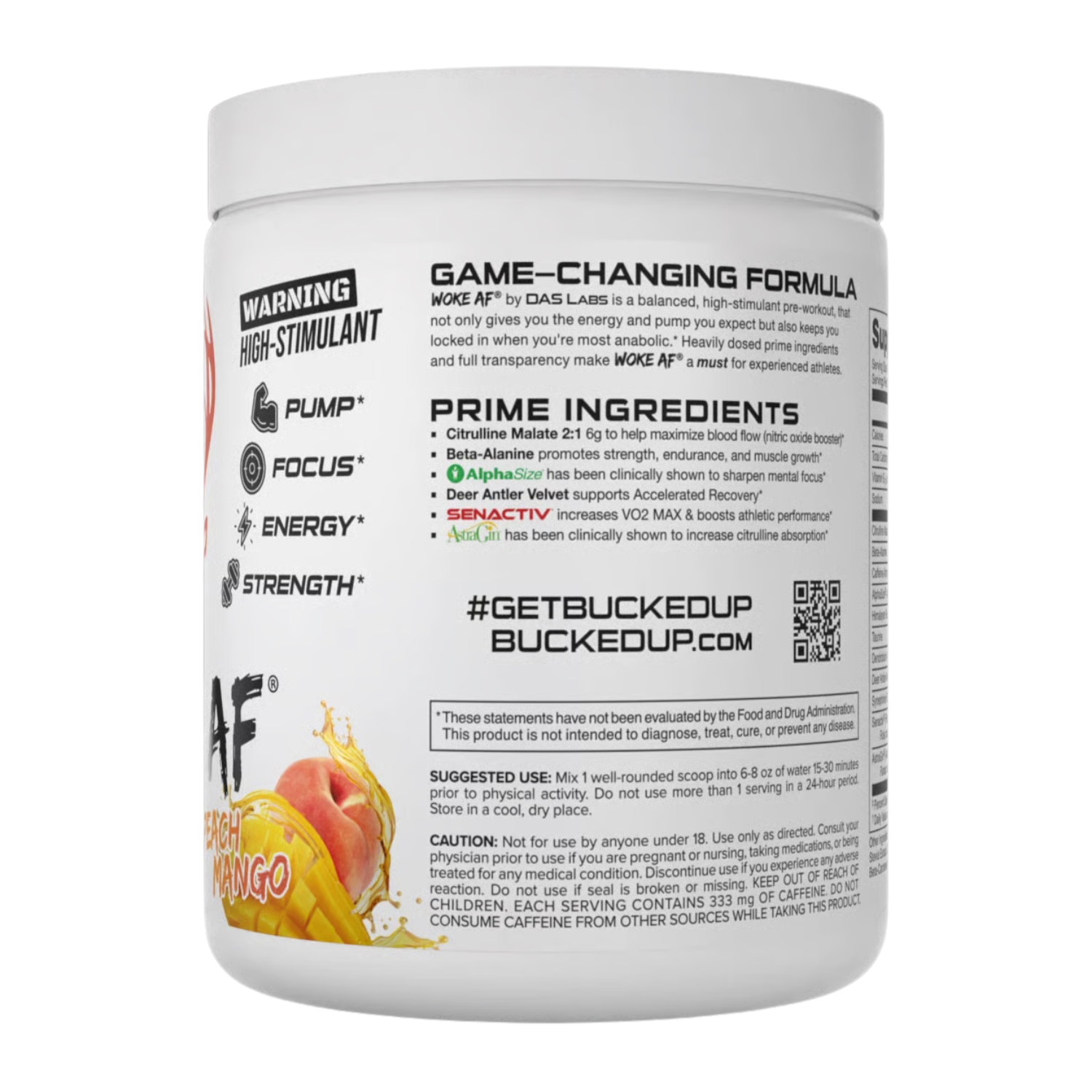 Bucked Up | Natural Pre | 30 Servings - Product Image | Nutrastop