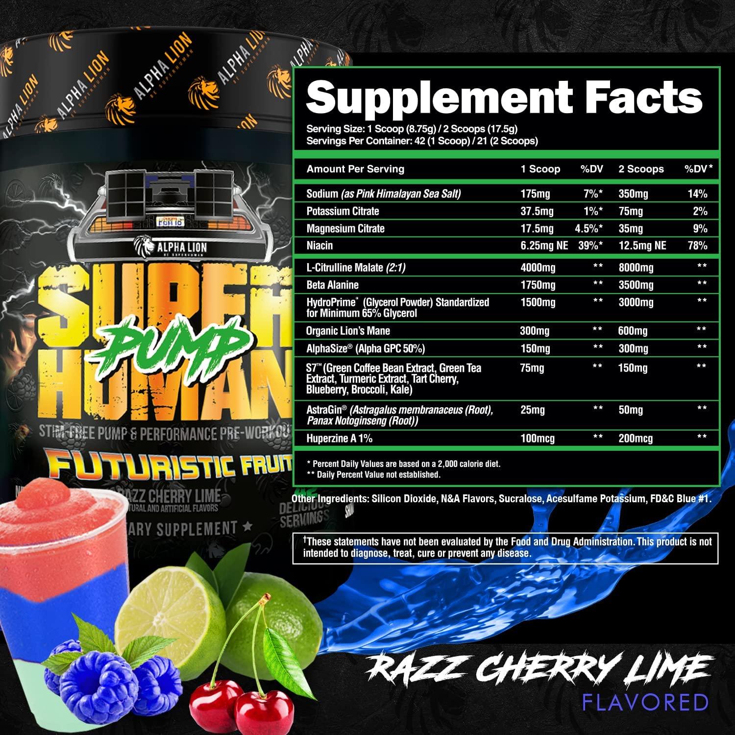 Alpha Lion | Super-Human Pump | Caffeine Free Pre-Workout