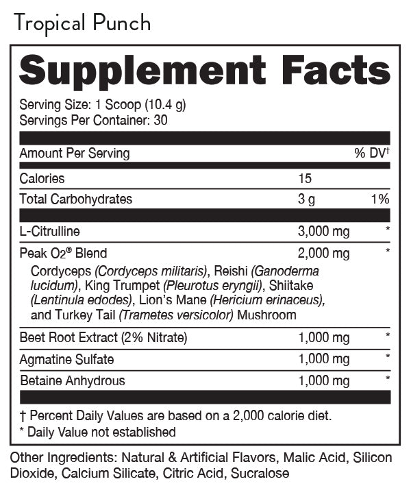 Bucked Up Full Bore Endurance Powder 30 Servings Supplement Facts - For High-volume lifters | Nutrastop