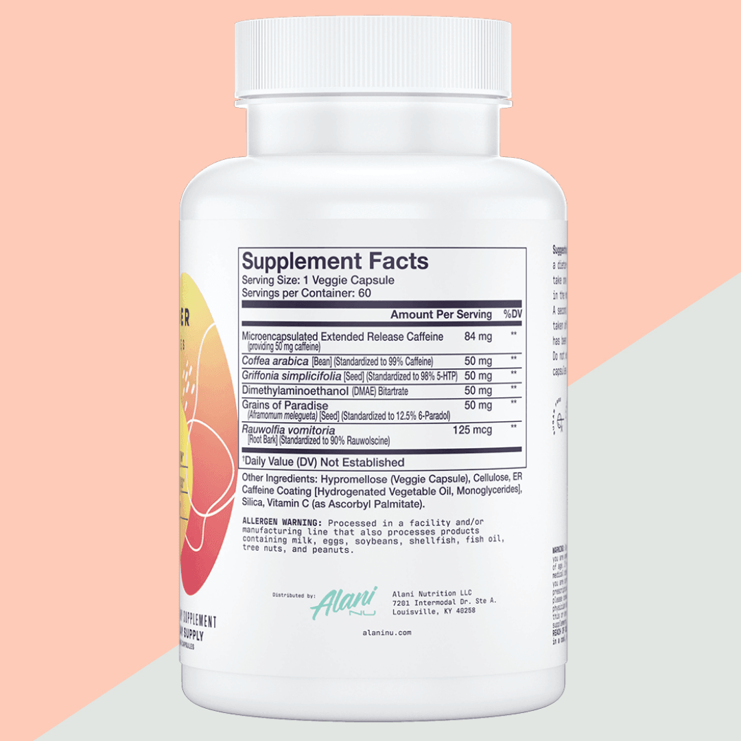 alani nu fat burner supplement facts