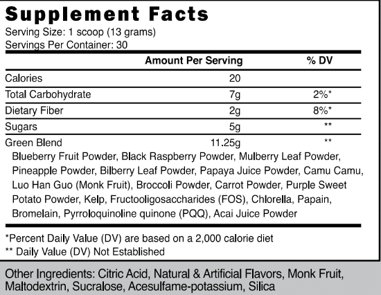 Prime Nutrition Phytoform - Fruit and Greens Formula